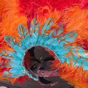 Carnival feathered headpiece